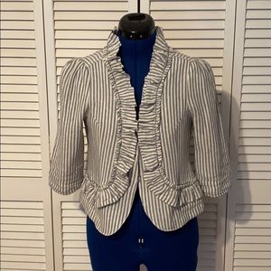 Brooklyn Industries Linen Cotton Blend Crop Jacket